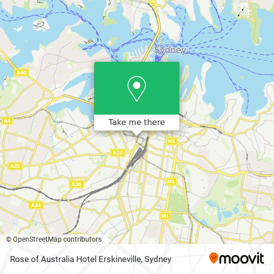 Rose of Australia Hotel Erskineville map
