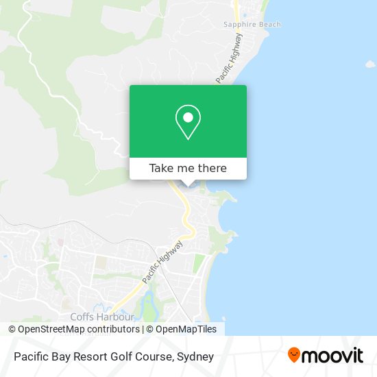 Pacific Bay Resort Golf Course map