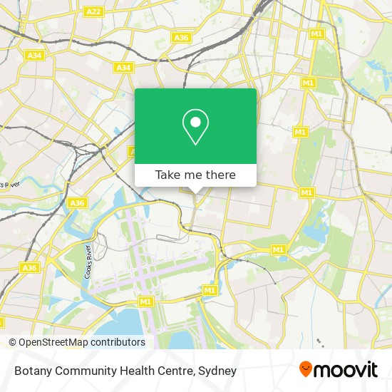 Botany Community Health Centre map