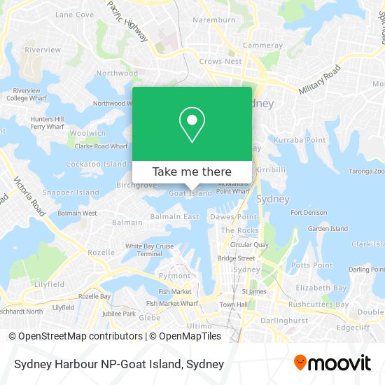 Sydney Harbour NP-Goat Island map