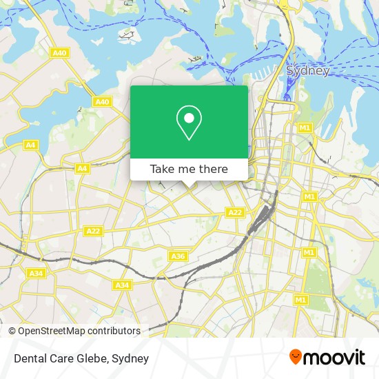 Dental Care Glebe map