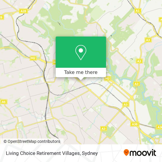 Living Choice Retirement Villages map