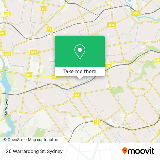 26 Warraroong St map