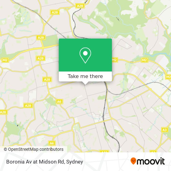 Boronia Av at Midson Rd map