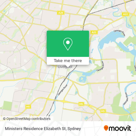 Ministers Residence Elizabeth St map