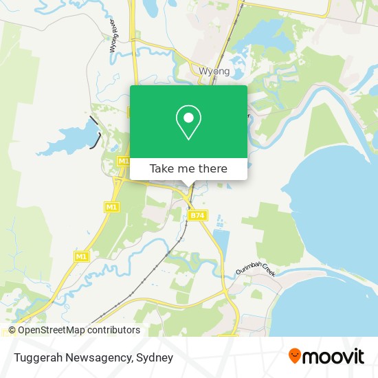 Mapa Tuggerah Newsagency