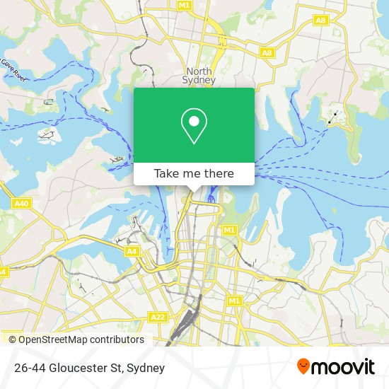 Mapa 26-44 Gloucester St