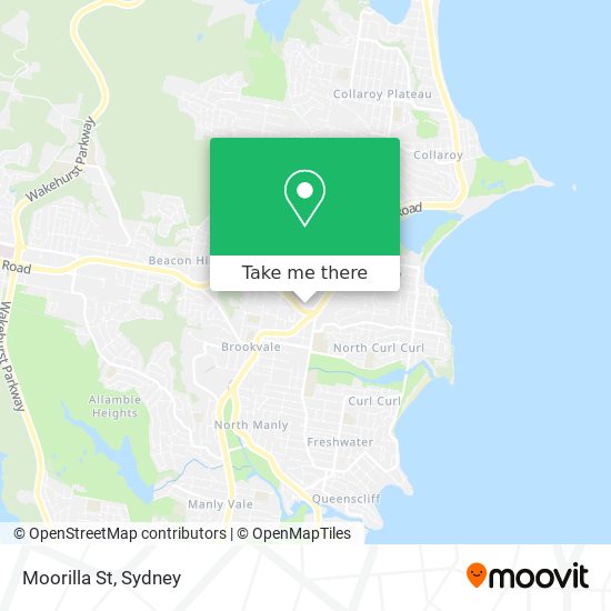 Moorilla St map