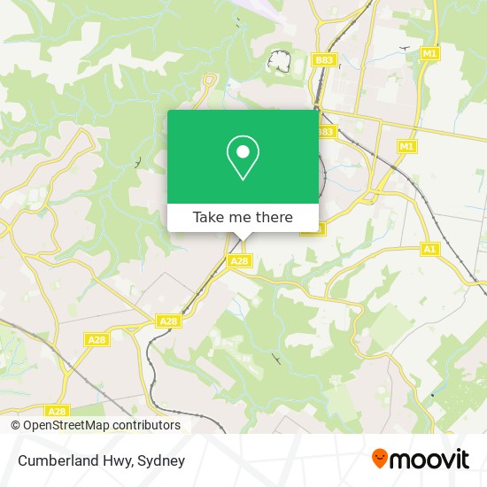 Mapa Cumberland Hwy