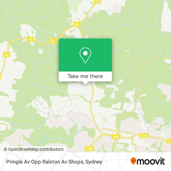 Pringle Av Opp Ralston Av Shops map