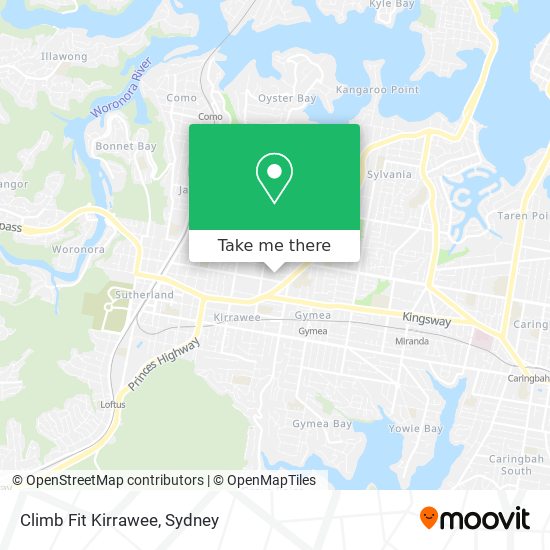 Climb Fit Kirrawee map
