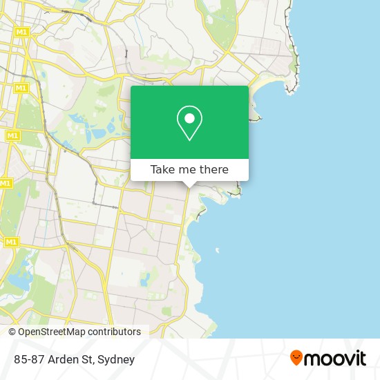 85-87 Arden St map