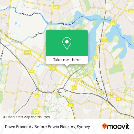 Mapa Dawn Fraser Av Before Edwin Flack Av