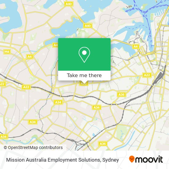 Mapa Mission Australia Employment Solutions