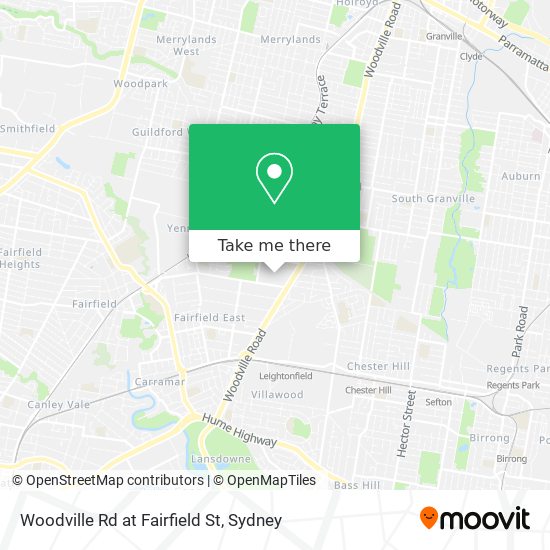 Woodville Rd at Fairfield St map