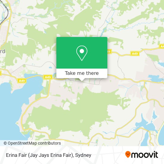 Erina Fair (Jay Jays Erina Fair) map