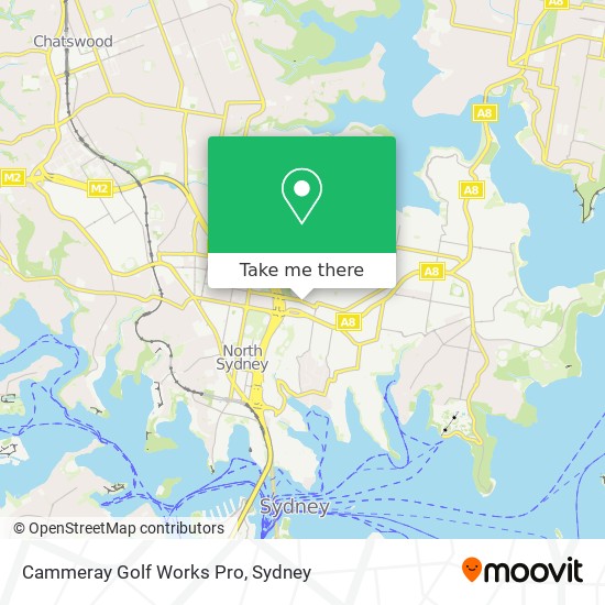 Cammeray Golf Works Pro map
