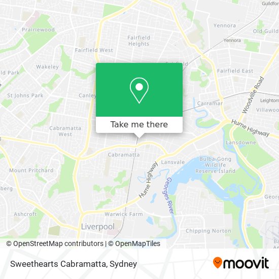 Sweethearts Cabramatta map