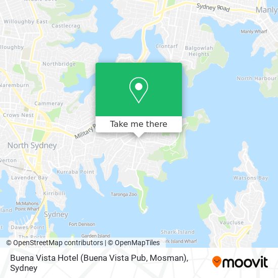 Buena Vista Hotel (Buena Vista Pub, Mosman) map