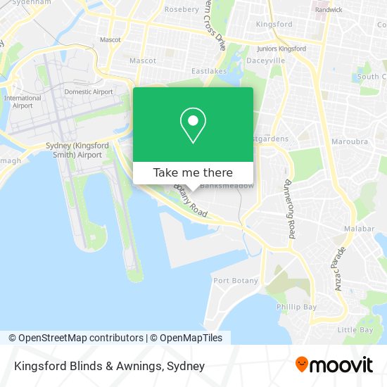 Kingsford Blinds & Awnings map