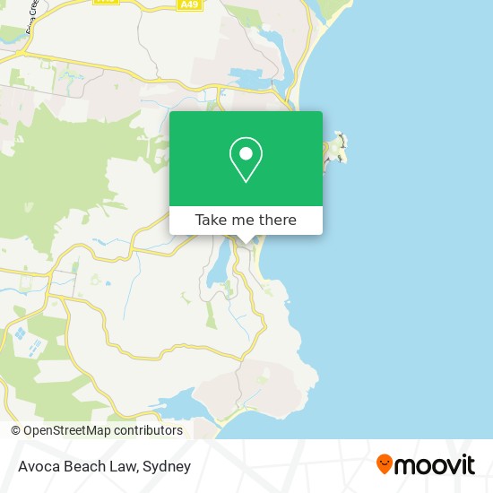 Mapa Avoca Beach Law