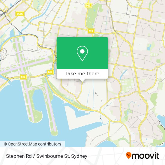 Mapa Stephen Rd / Swinbourne St