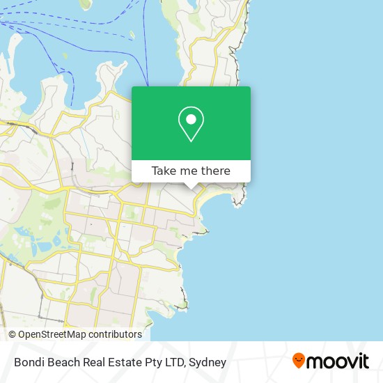 Mapa Bondi Beach Real Estate Pty LTD