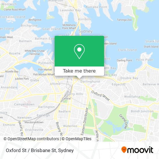 Oxford St / Brisbane St map