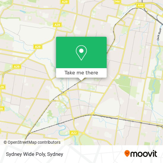 Mapa Sydney Wide Poly