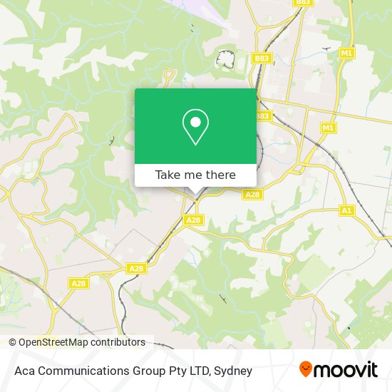 Aca Communications Group Pty LTD map