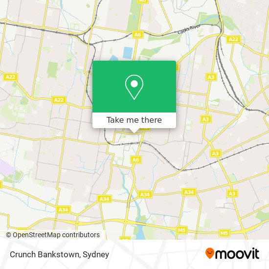 Mapa Crunch Bankstown