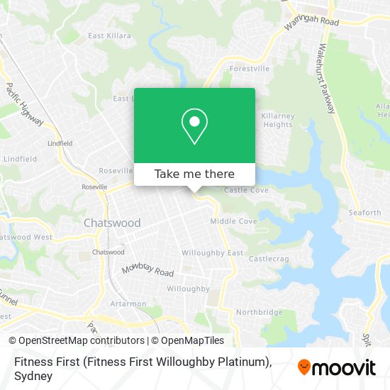 Mapa Fitness First (Fitness First Willoughby Platinum)