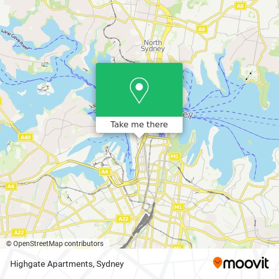 Mapa Highgate Apartments