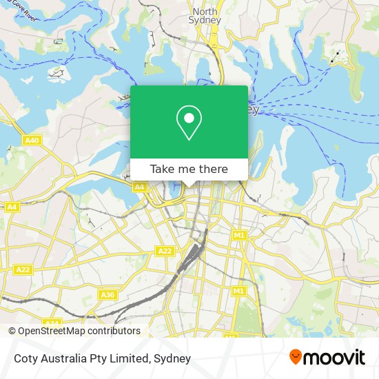 Coty Australia Pty Limited map