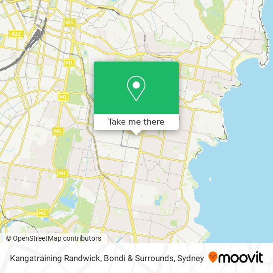 Kangatraining Randwick, Bondi & Surrounds map