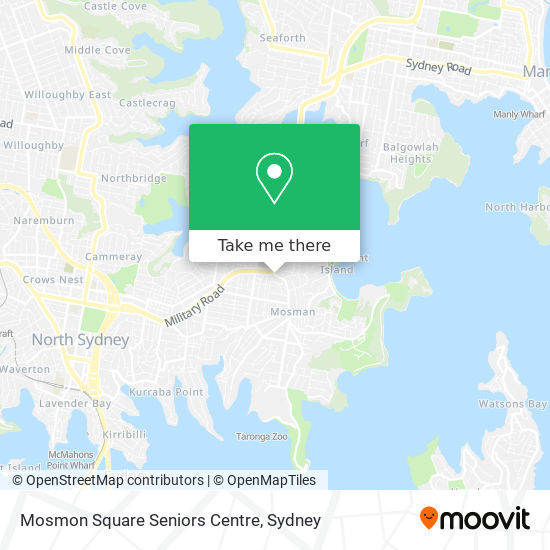 Mapa Mosmon Square Seniors Centre