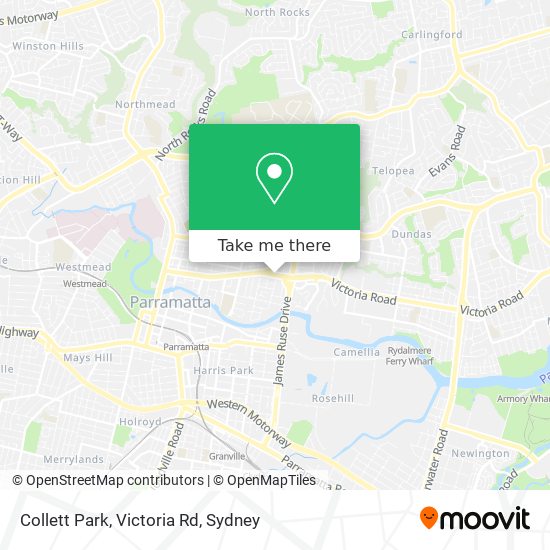Mapa Collett Park, Victoria Rd