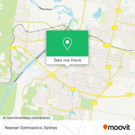 Mapa Nepean Gymnastics