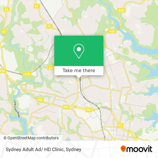 Sydney Adult Ad/ HD Clinic map
