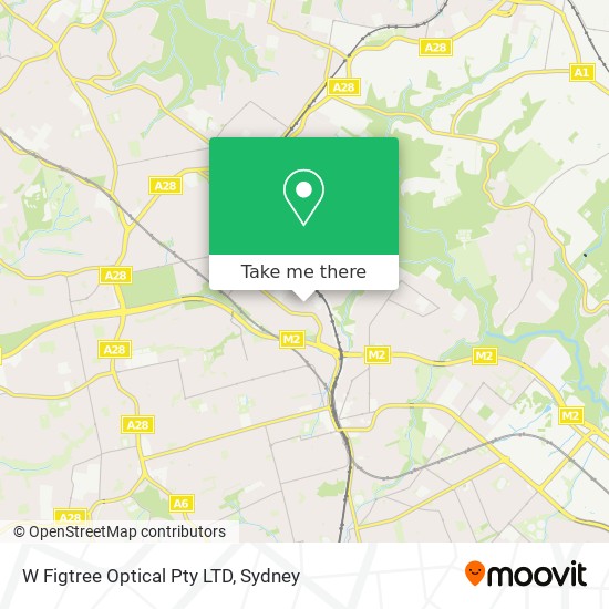 Mapa W Figtree Optical Pty LTD