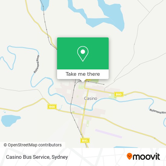 Casino Bus Service map