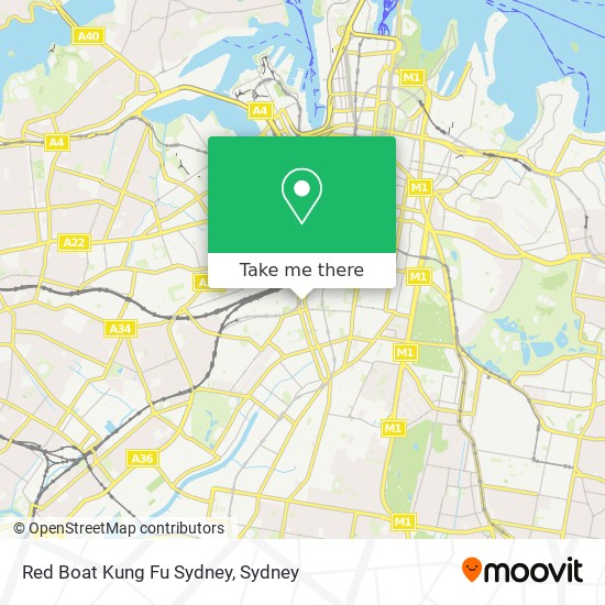 Red Boat Kung Fu Sydney map