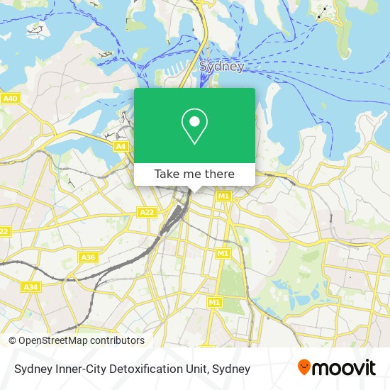 Sydney Inner-City Detoxification Unit map