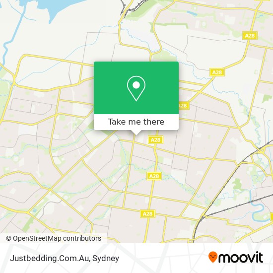 Mapa Justbedding.Com.Au