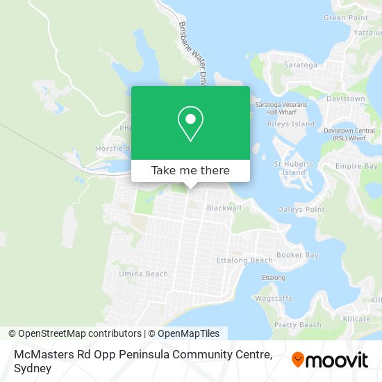 McMasters Rd Opp Peninsula Community Centre map