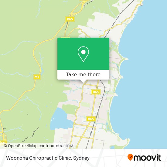 Mapa Woonona Chiropractic Clinic