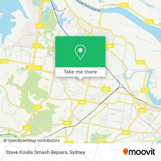 Steve Koulis Smash Repairs map