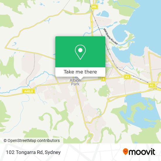 102 Tongarra Rd map