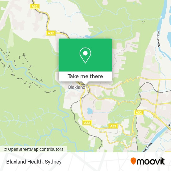 Mapa Blaxland Health