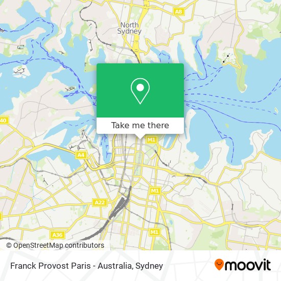 Franck Provost Paris - Australia map